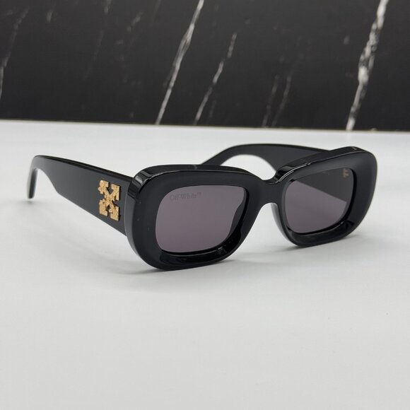 NEW OFF-WHITE CARRARA 007 BLACK OVAL UNISEX SUNGLASSES OFF-WHITE CARRARA main image 7